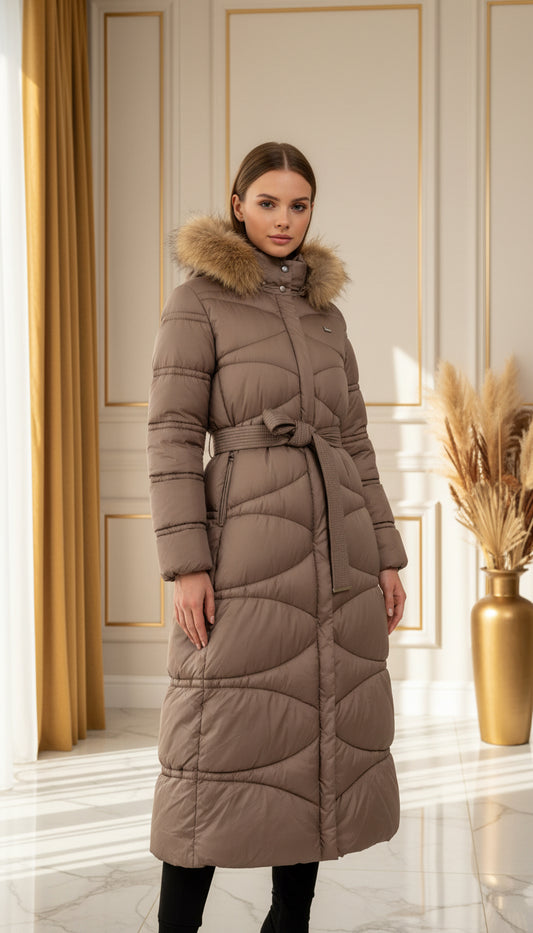 Geaca Kari cu cordon in talie si gluga