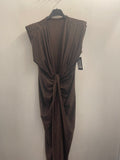 Rochie Mia midi nod în talie și aplicații pietre