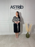 Rochie Xenia cu capa animal print mânecă despicată