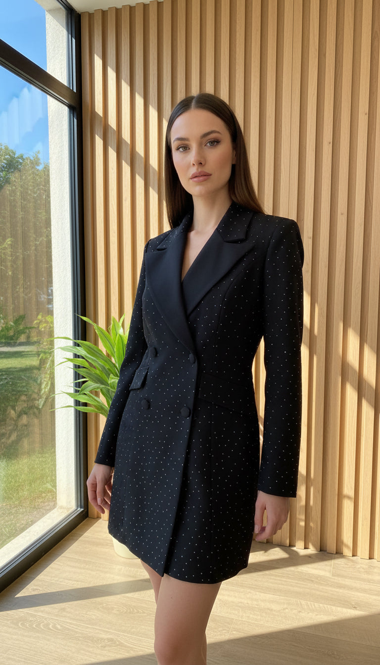 Rochie Gloria tip sacou cu pietre