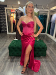 Rochie Carmy lunga din licra cu corset din pietre si perle