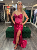 Rochie Carmy lunga din licra cu corset din pietre si perle