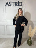 Compleu Petra din două piese cu accesoriu auriu în talie