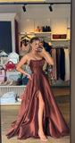 Rochie Fairy lunga din tafta satinata cu corset la spate si pietre decorative la bust
