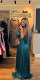Rochie Iris lunga cu corset si crapatura pe picior