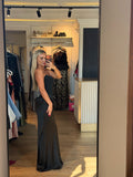 Rochie Mias lunga cu corset si falduri in talie