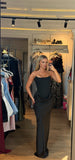 Rochie Mias lunga cu corset si falduri in talie
