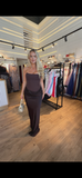 Rochie Mias lunga cu corset si falduri in talie