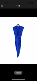 Rochie Nadina midi din lycra cu nod în talie
