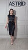 Rochie Paloma midi decupaj talie și aplicații pietre