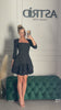 Rochie Althea scurta in clos cu aplicatii flori 3D