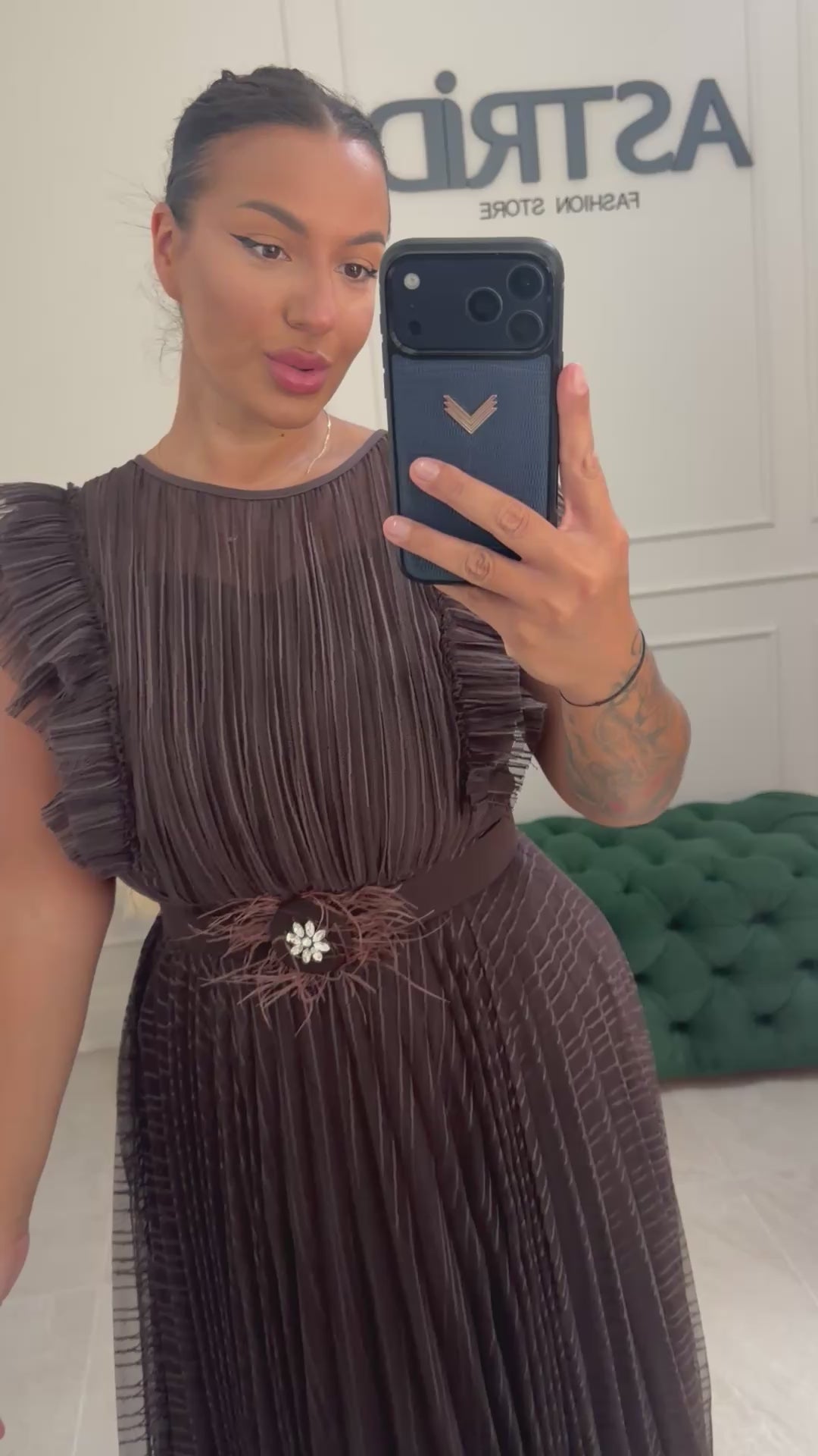 Rochie Moore midi plisata