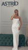 Rochie Mias lunga alba cu falduri