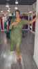 Rochie Elena midi din paiete mânecă 3/4