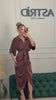 Rochie Any midi din satin cu încrețituri in talie