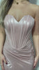 Rochie Alka lungă metalizata tip corset crăpătură pe picior
