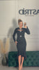 Rochie Livi midi cu decupaj la bust si accesorii argintii
