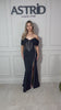 Rochie Erin lungă tip corset mâneci căzute ai aplicații pietre