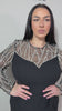 Rochie Eveline lungă peplum cu aplicații strasuri