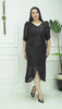 Rochie Elena midi din paiete mânecă 3/4