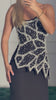 Rochie Amarys midi cu umerii goi si aplicatii perle