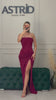 Rochie Milly lunga cu corset si trena laterală cu crapatura pe picior
