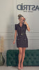 Rochie Bahra scurta tip sacou cu curea in talie